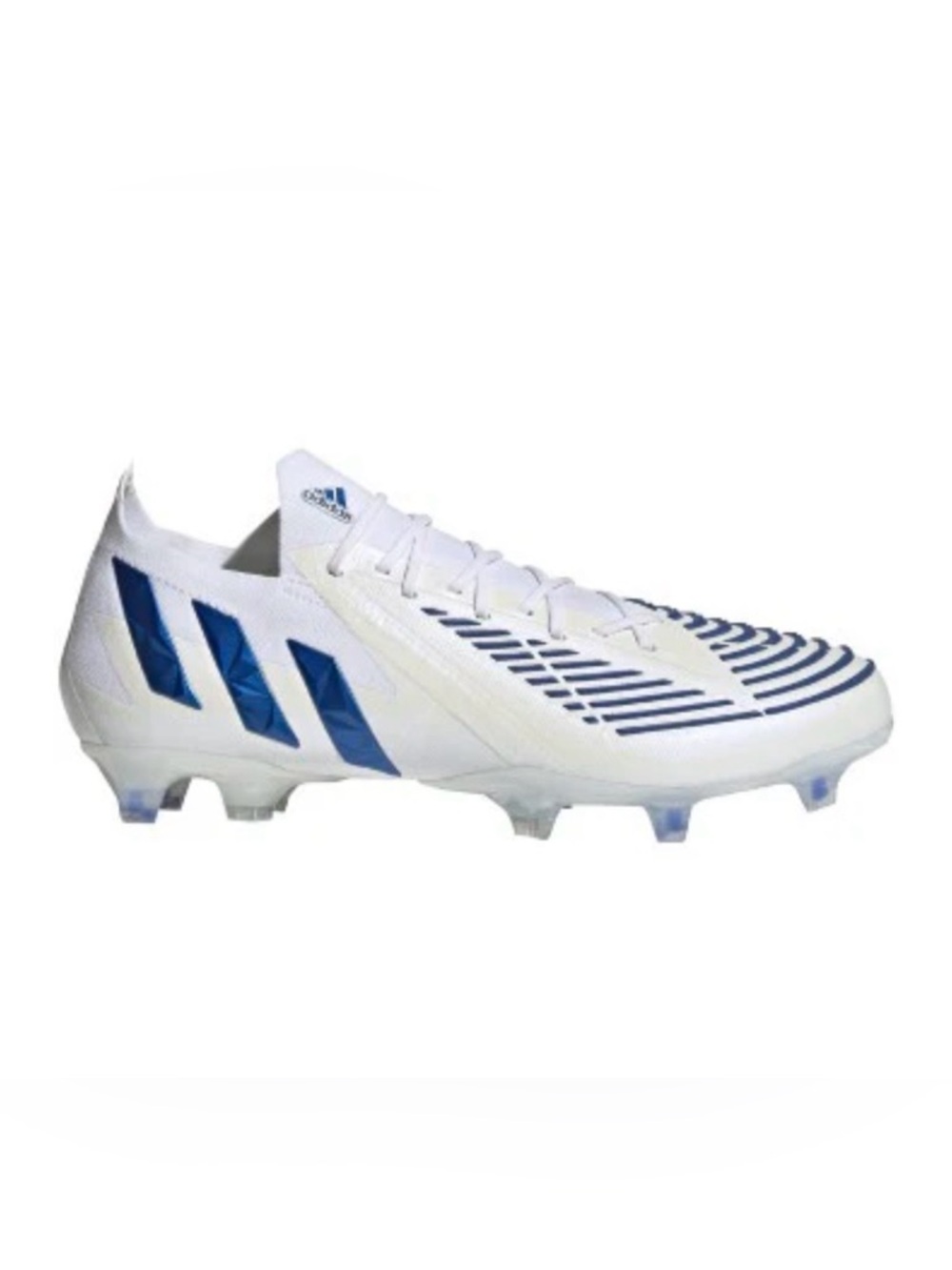 adidas Predator Edge.1 Low FG in White and Hi-Res Blue